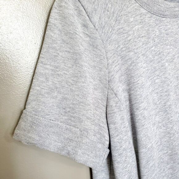 Caslon Dress Women's Size Small Gray Sweatshirt Cuffed Short Sleeves Pockets - Picture 6 of 9